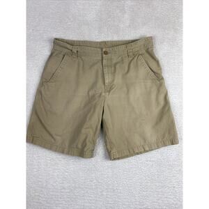 The North Face Size 38 Beige Canvas Men Shorts Hike Outdoor Fish Beach Surf VTG